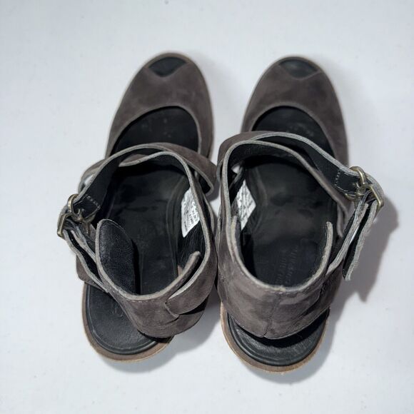 Timberland Women’s Marge Peep Toe Heel Gray Suede Size 8 - Picture 4 of 7